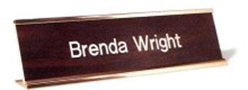 Crown Stamp is your source for custom office desk name plates. Many sizes and colors. Choose font style. Fast Shipping
